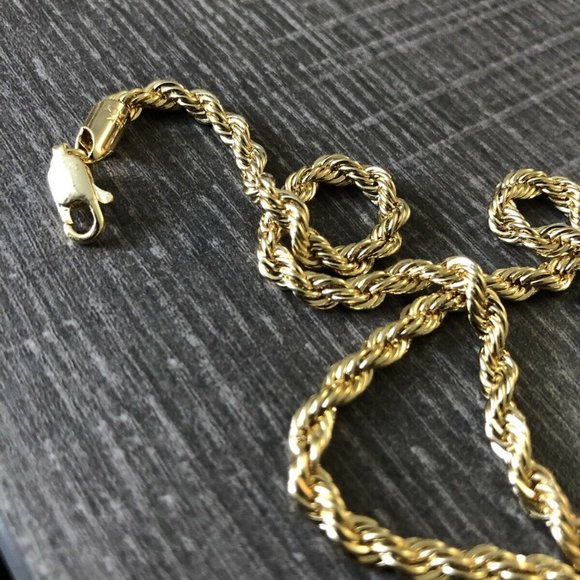 Sale! 14kt Italian gold chain 24" brand new - Picture 3 of 4